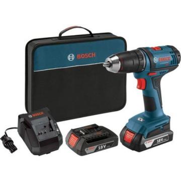 Bosch Li-Ion Drill/Driver Cordless Power Tool Kit 1/2in 18V Keyless BLUE DDB181