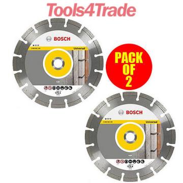 Bosch Diamond Cutting Blade Disc 230mm 9&#034; 2 Blades For Brick Concrete 2608602794