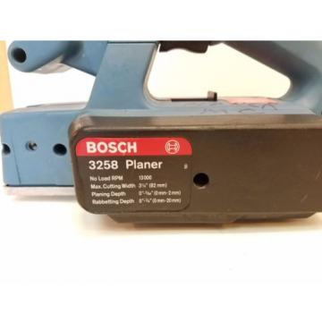 Bosch 3258 Electric Planer two blades 5.7 Amp - 3 1/4&#034; Made in Switzerland