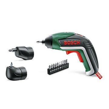 Bosch IXO Cordless Lithium-Ion Screwdriver with Right Angle Adapter and Easy Rea