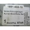 New Canada USA Rexroth Star 1851-432-10 D-97419 Runner Block Roller Rail Free Shipping #2 small image