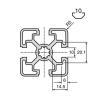 Bosch Australia Germany Rexroth Extrusion Aluminium (Cut to Length),10mm Groove,3000mm L, 45x45mm #2 small image