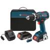 Bosch Lithium-Ion 1/2in Hammer Drill Concrete Driver Kit Cordless Tool 18-Volt