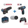 BOSCH GSB + GWS 10,8 V-EC SMERIGLIATRICE + AVVITATORE A BATTERIA CO PERCUSSIONE #1 small image