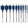 10-Pce Bosch Daredevil 6-Inch Wood Paddle Flat Drill Spade-Bit Threaded-Tip Set #1 small image