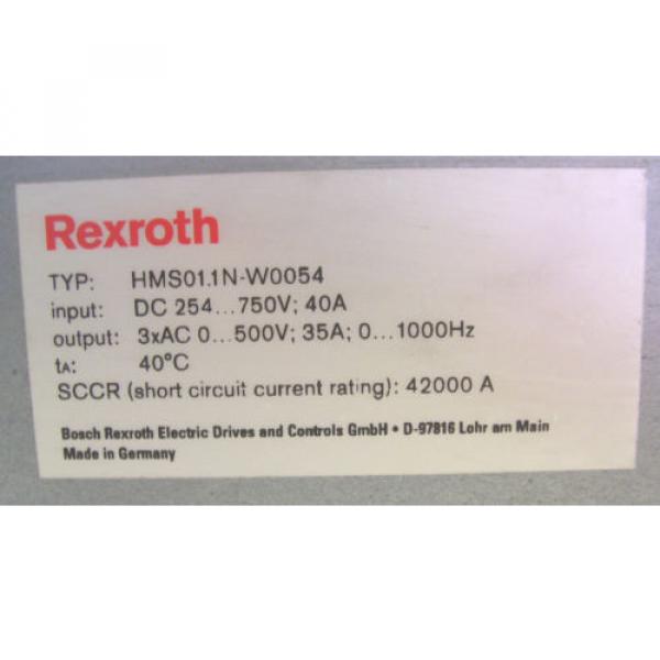 REXROTH Dutch Egypt  SERVO DRIVE  HMS01.1N-W0054  HMS01.1N-W0054-A-07-NNNN  60 Day Warranty! #6 image