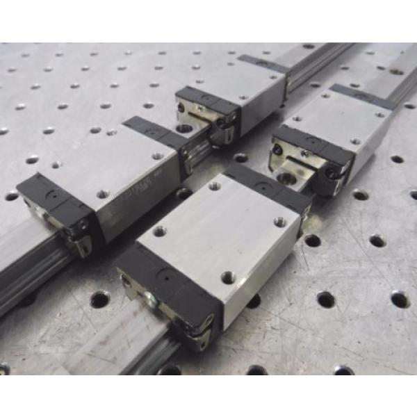 C138462 Korea Japan Lot 2 Rexroth 870mm Linear Slide Rails (4) Bearing Blocks R162219420 483 #2 image