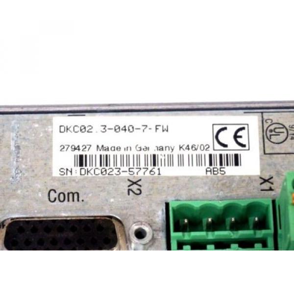 REXROTH France Egypt INDRAMAT DKC02.3-040-7-FW SERVO DRIVE DKC0230407FW #3 image