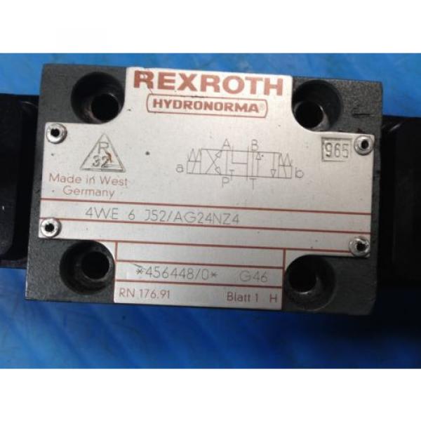 USED Canada Singapore REXROTH 4WE6J52/AG24NZ4 DIRECTIONAL VALVE 4 WE 6 J52/AG24NZ4 (U4) #2 image