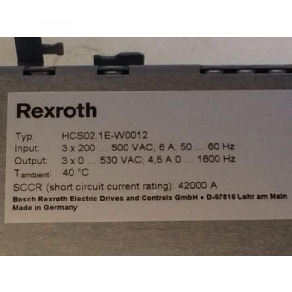 NEW Italy Dutch IN BOX BOSCH REXROTH INDRADRIVE SERVO DRIVE HCS02.1E-W0012-A-03-NNNN #3 image