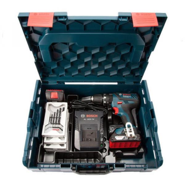 Bosch GSB182LI plus 18v combi cordless drill 2x2ah li-on batts L box GSB-18-2-LI #5 image