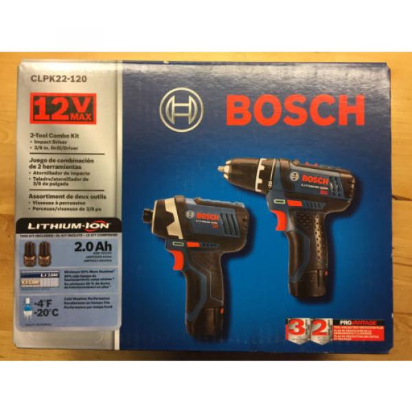 12 Volt PS31/PS41 Lithium-Ion Combo Kit Bosch Tools CLPK22-120 New #2 image