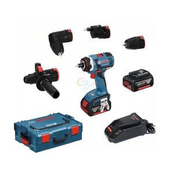 BOSCH TRAPANO A BATTERIA GSR 18 V-EC FC2 FLEXICLICK 5-IN-1 INCL. 4 SAGGI #1 image