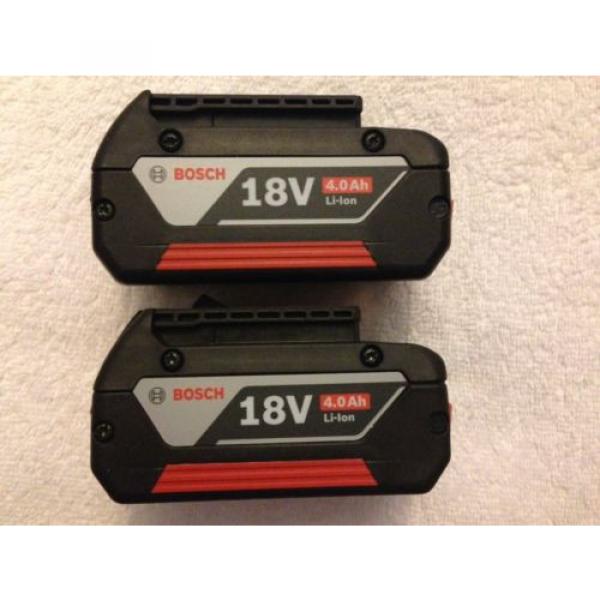 2 New Bosch BAT620 18V 18 Volt 4.0Ah Lithium Ion Batteries FatPack Li-ion #1 image