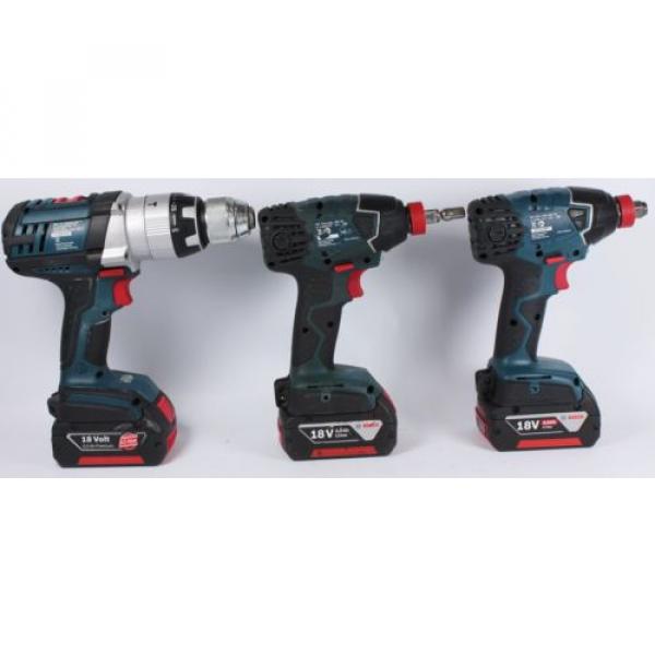 Bosch Drill Kit Drill and 2 x Impact Driver GSB 18 VE-2-LI GDX 18 V-LI #226319 #3 image