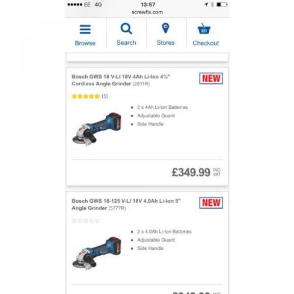 Bosch Professional Cordless Angle Grinder GWS 18V-LI RRP £349 #1 image